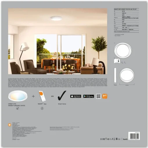 LEDVANCE SMART+ WiFi Orbis Eye CCT 49 cm hvit| Smarthus Belysning