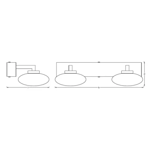 LEDVANCE SMART+ WiFi Orbis Wall Elypse 2 lyskilder Discount