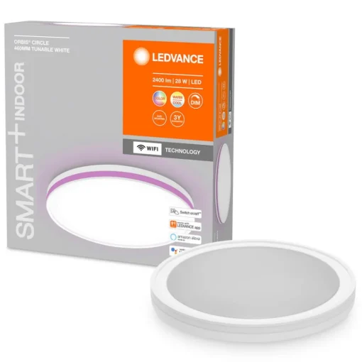 LEDVANCE SMART+ WiFi Orbis Circle CCT RGB hvit| Smarthus Belysning