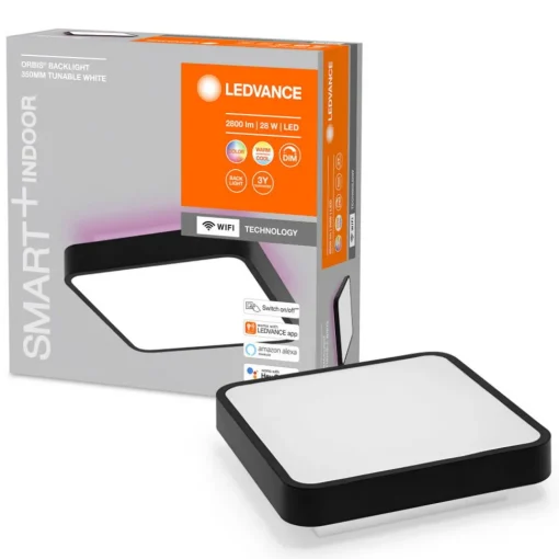 LEDVANCE SMART+ WiFi Orbis Backlight svart 35x35| Smarthus Belysning
