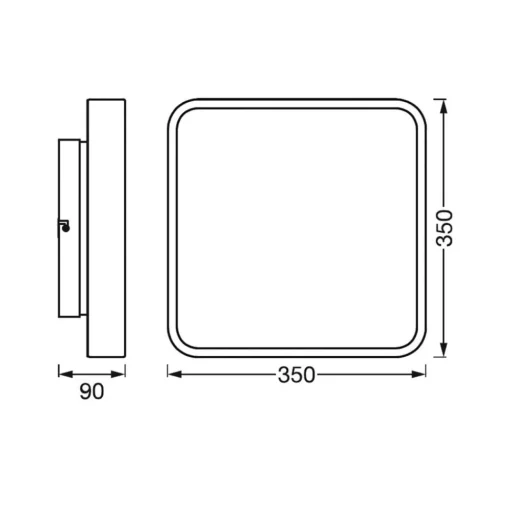 LEDVANCE SMART+ WiFi Orbis Backlight svart 35x35| Smarthus Belysning