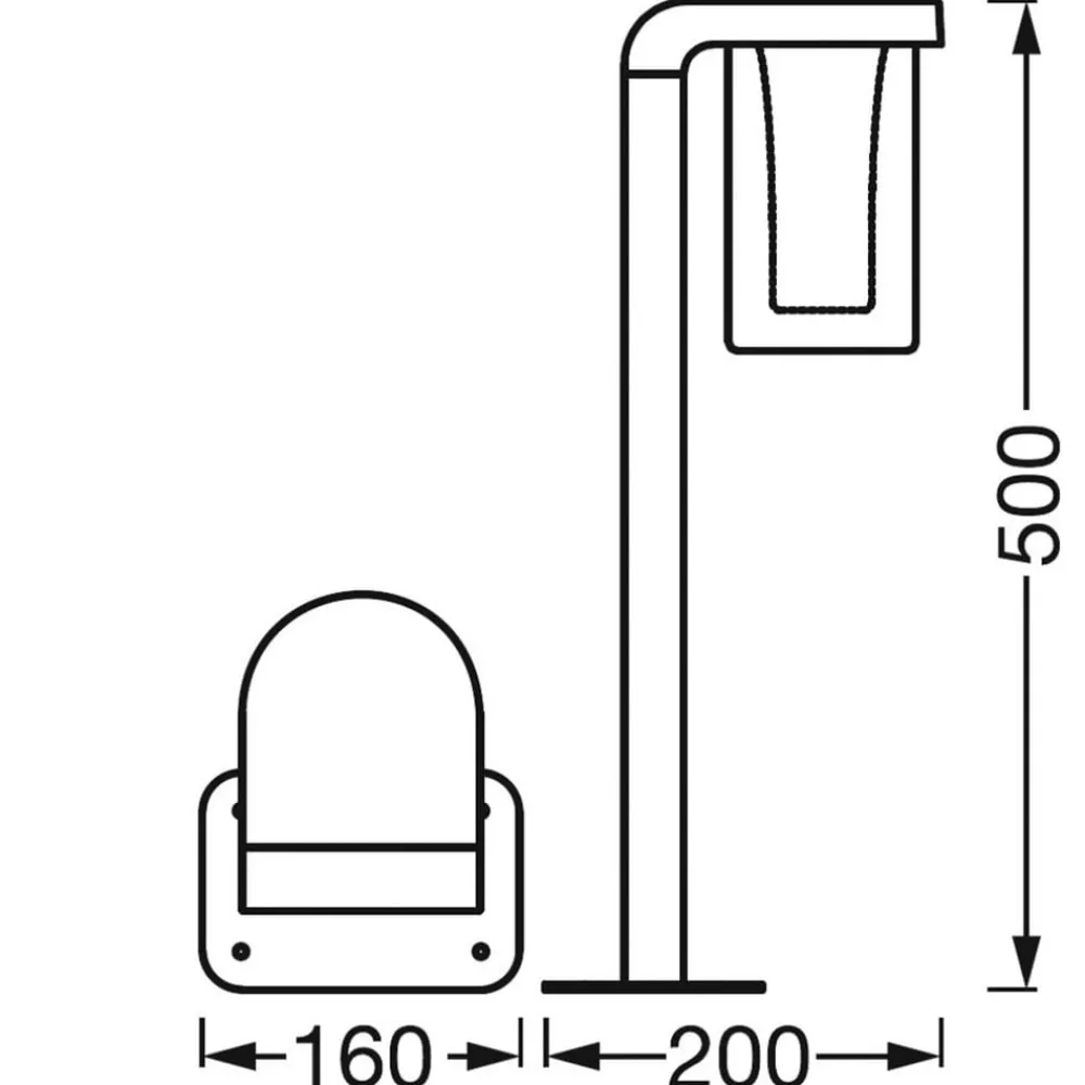 LEDVANCE SMART+ WiFi Outdoor Cascade, høyde 50 cm| Smarthus Utebelysning|Sokkellamper