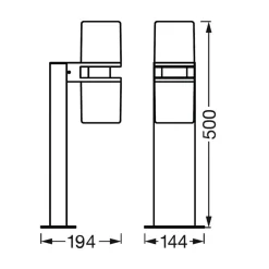 LEDVANCE SMART+ WiFi Outdoor Flare Updown 50 cm| Smarthus Utebelysning|Sokkellamper