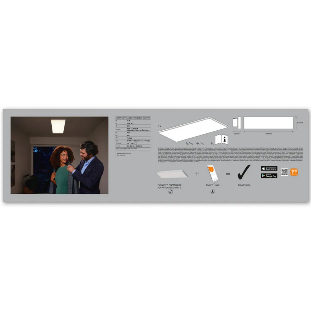 LEDVANCE SMART+ WiFi Planon LED-panel CCT 40x10cm Discount