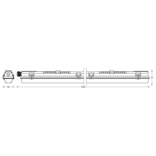 LEDVANCE Submarine 150 PCR G13 T8 840 20 W fuktsikker armatur| Teknisk Lys