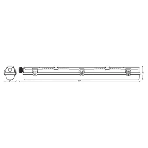 LEDVANCE Submarine PCR 60 G13 T8 840 7 W fuktsikker armatur Sale