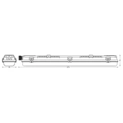 LEDVANCE Submarine PCR 60 G13 T8 840 2x7W fuktsikker armatur Online