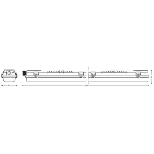 LEDVANCE Submarine PCR 120 G13 T8 2x13,5W fuktsikker armatur| Teknisk Lys