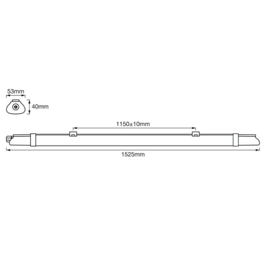 LEDVANCE SubMarine SLIM Value LED-armatur 152,5 cm| Teknisk Lys