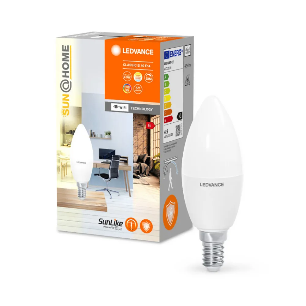 LEDVANCE SMART+ LEDVANCE SUN@Home Classic B 25 E14 4,9W CCT 922