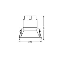 LEDVANCE Twist innfelt spot Ø9,3cm 840 hvit/sølv Outlet