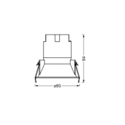 LEDVANCE Twist innfelt spot Ø9,3cm 830 hvit/sølv| Butikkbelysning|Downlights