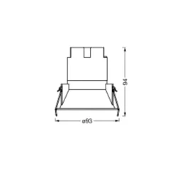 LEDVANCE Twist innfelt spot Ø9,3cm 840 hvit/svart Hot