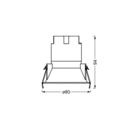 LEDVANCE Twist innfelt spot Ø9,3cm 840 hvit/svart Hot