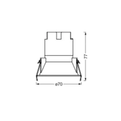 LEDVANCE Twist innfelt spot Ø7cm 830 hvit/svart Hot