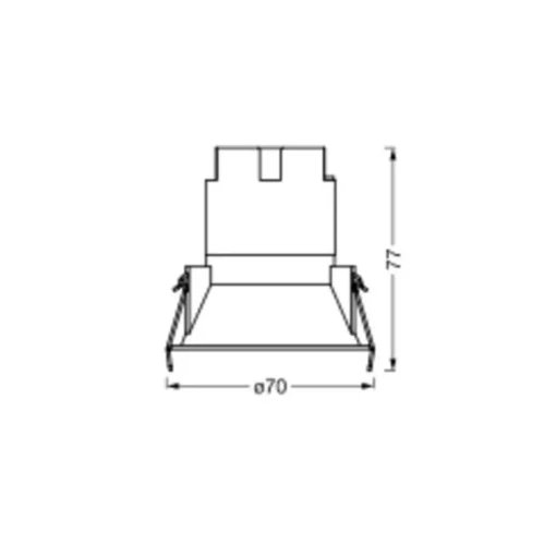 LEDVANCE Twist innfelt spot Ø7cm 830 hvit/svart Hot