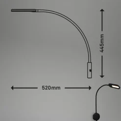 Briloner LED-vegglampe 2177015 med dimmer, svart New