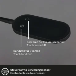 Briloner LED-vegglampe 2177015 med dimmer, svart New