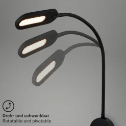 Briloner LED-vegglampe 2177015 med dimmer, svart New