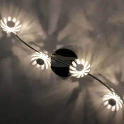 Eco-Light LED-vegglampe Bloom 4 lyskilder sølv| Vegglamper