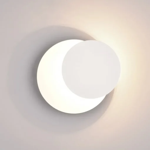 Trio Lighting LED-vegglampe Mio, rund linse, matt hvit, indirekte| Vegglamper