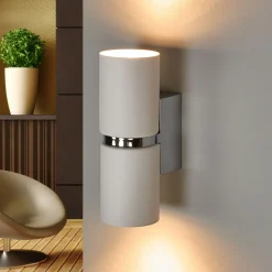 EGLO LED-vegglampe Passa, rund, hvit