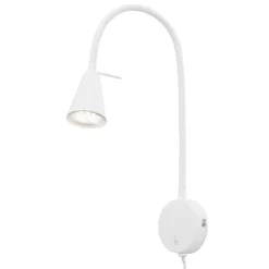 Briloner LED-vegglampe Tusa, hvit, metall, 45 cm, fleksibel arm Sale