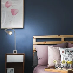 Briloner LED-vegglampe Tuso, nikkel, montering på seng, metall