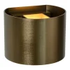 Lucide LED-vegglampe Xio, rund, antikk messing| Led-Innendørs|Vegglamper