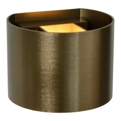 Lucide LED-vegglampe Xio, rund, antikk messing| Led-Innendørs|Vegglamper