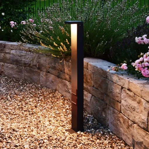 Deko-Light Lerna LED-gatelampe, høyde 100 cm, CCT, grå, stikkontakter| Terrassebelysning|Gatebelysning, Pullert Belysning