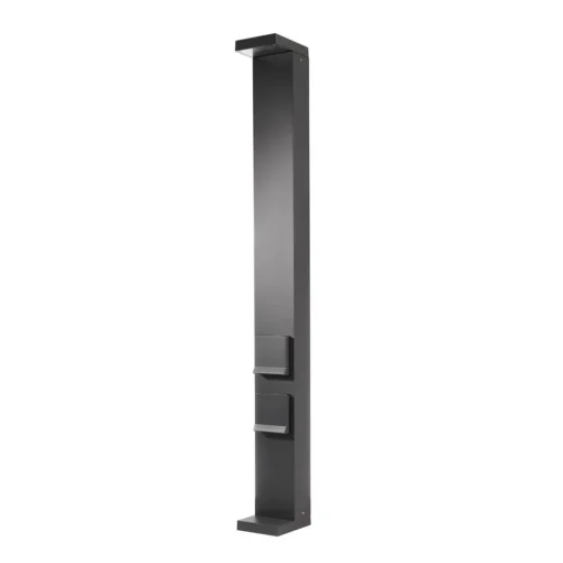 Deko-Light Lerna LED-gatelampe, høyde 100 cm, CCT, grå, stikkontakter| Terrassebelysning|Gatebelysning, Pullert Belysning