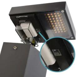 Deko-Light Lerna LED-gatelampe, høyde 100 cm, CCT, grå, stikkontakter| Terrassebelysning|Gatebelysning, Pullert Belysning