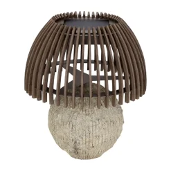 Les Jardins LED-bordlampe Alba, grå/beige, høyde 41 cm| Dekorasjonsbelysning|Solcellelamper Med Sensor