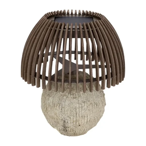 Les Jardins LED-bordlampe Alba, grå/beige, høyde 41 cm| Dekorasjonsbelysning|Solcellelamper Med Sensor