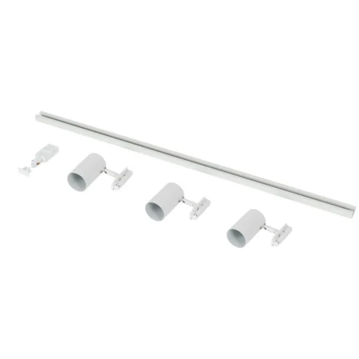 Lindby 1 lyskilde skinnesystem Linaro, GU10, 3 lyskilder, hvit| Kontorbelysning|Skinnesystem