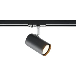Lindby 1 lyskilde skinnesystem Linaro, GU10, 10 lyskilder, svart| Skinnesystem