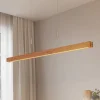 Lindby Alimara LED-hengelampe i tre, tre, lengde 138 cm Discount