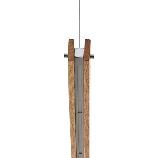 Lindby Alimara LED-hengelampe i tre, tre, lengde 138 cm Discount
