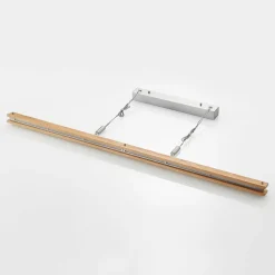 Lindby Alimara LED-hengelampe i tre, tre, lengde 138 cm Discount