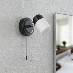 Lindby Alimari vegglampe, svart| Design- Og Hotellbelysning|Vegglamper