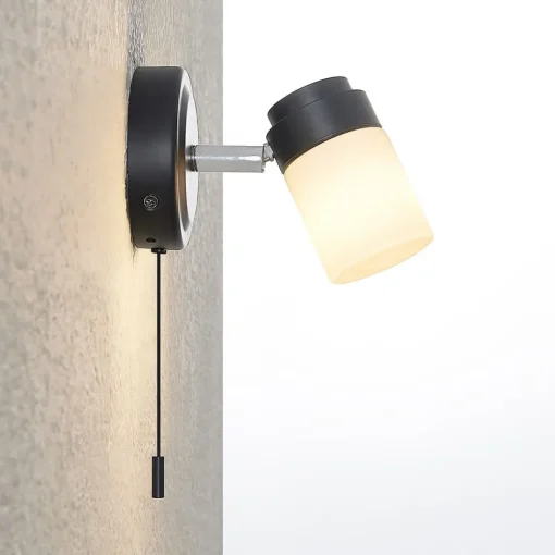 Lindby Alimari vegglampe, svart| Design- Og Hotellbelysning|Vegglamper