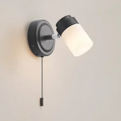 Lindby Alimari vegglampe, svart| Design- Og Hotellbelysning|Vegglamper