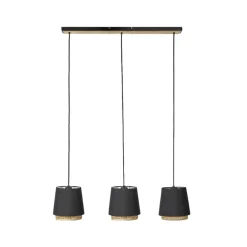 Lindby Ananya hengelampe i jern og tre, 3 lyskilder| Pendellamper