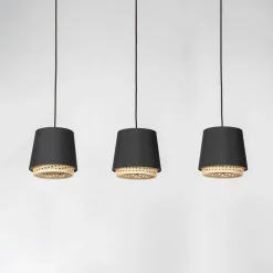 Lindby Ananya hengelampe i jern og tre, 3 lyskilder| Pendellamper