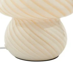 Lindby Andriana bordlampe, gul/hvit, glass, Ø 15 cm Sale