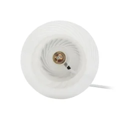 Lindby Andriana bordlampe, gul/hvit, glass, Ø 15 cm Sale