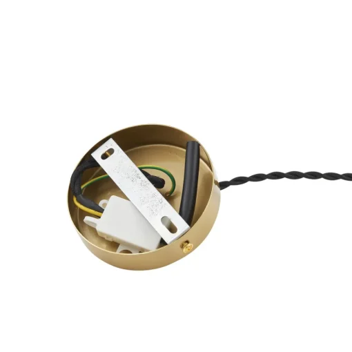Lindby Annegret hengelampe, Ø 18 cm, keramikk, hvit/messing Sale