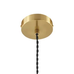 Lindby Annegret hengelampe, Ø 18 cm, keramikk, hvit/messing Sale