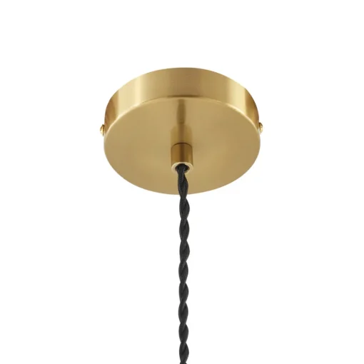 Lindby Annegret hengelampe, Ø 18 cm, keramikk, hvit/messing Sale